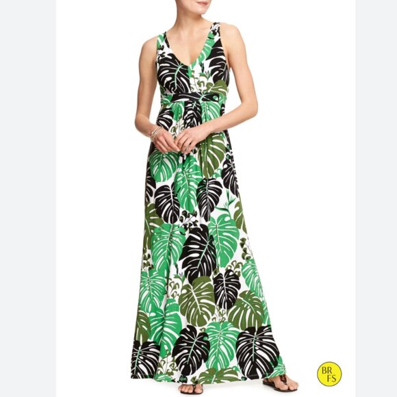 Banana Republic Factory Dresses & Skirts - BANANA REPUBLIC Factory Botanical Print V-Neck Maxi Dress, Size XS